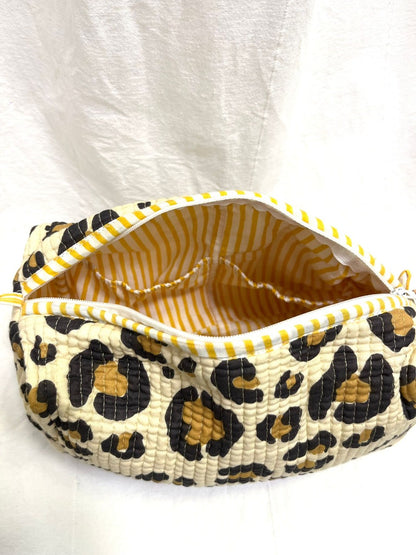 Bohemia Couture Beauty Cosmetic Bag - Leopard Print