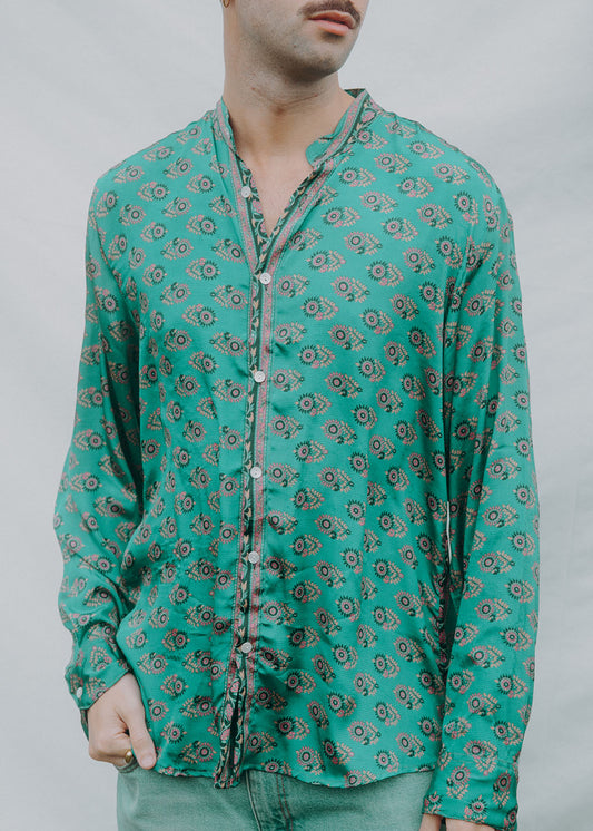 Korean Silk Man Shirt n.17