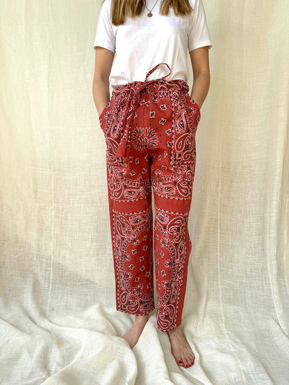 Bandana Pants - Terracotta