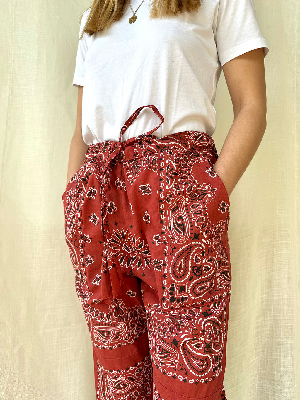 Bandana Pants - Terracotta