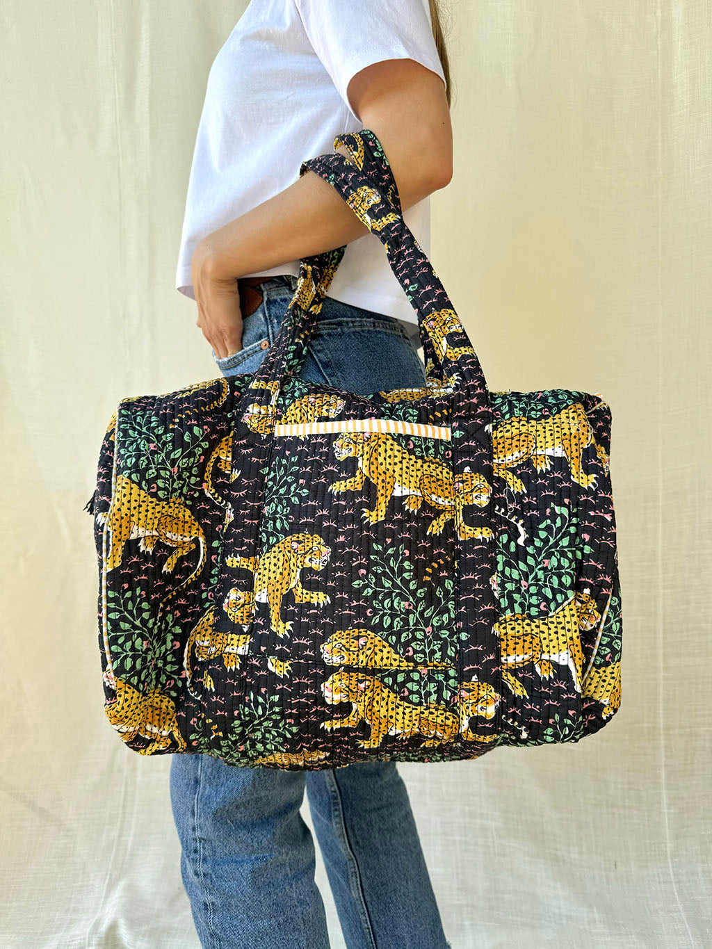 Leopard Weekend Bag n.3 - Black Midnight Safari