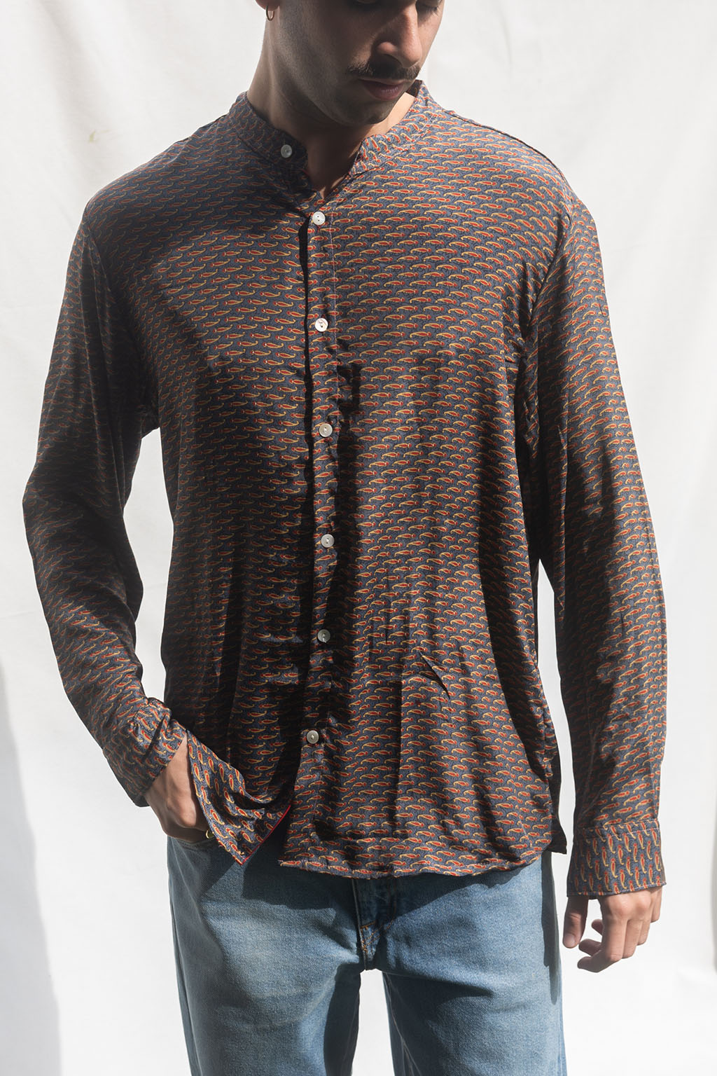 Chemise en soie coréenne pour homme n°10