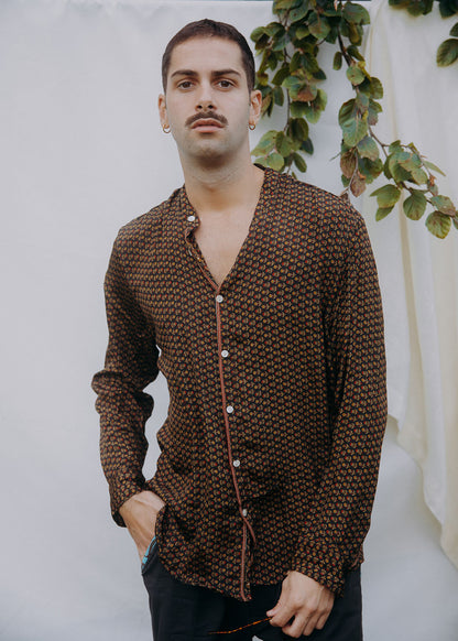 Korean Silk Man Shirt n.7