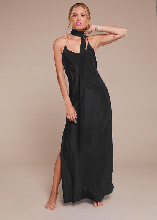 Kushi Slip Dress - Black