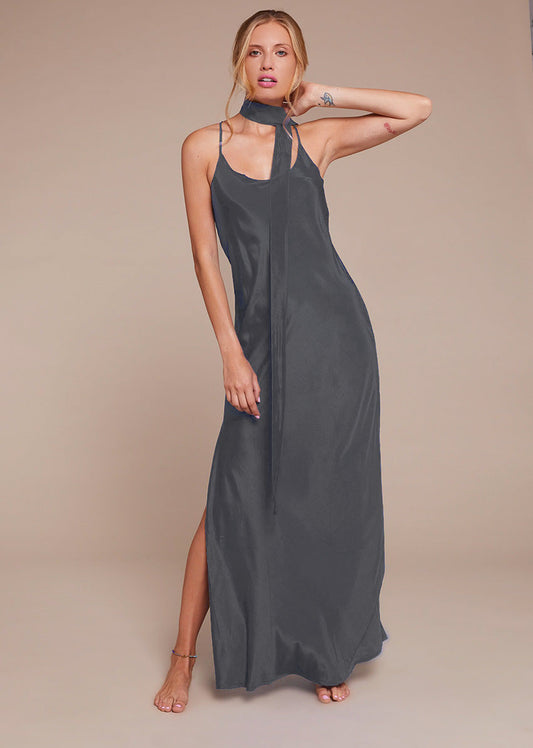 Kushi Slip Dress - Steeple gray